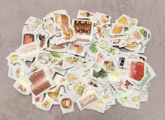 フレークシール 大量セット 170枚 おすそ分け 同柄無し コラージュ 食べ物