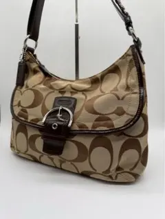 【極美品】COACH シグネチャー ソーホーワンショルダーバッグ 茶