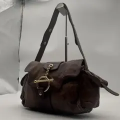 MARNI マルニ ワンショルダーバッグ フラップ レザー ブラウン トグルのサムネイル