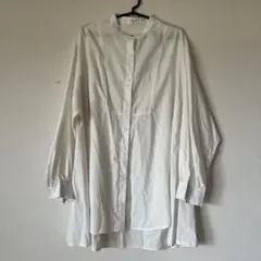 Samansa Mos2 ホワイト　チュニック長袖シャツ