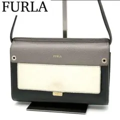 【美品】FURLA LIKE ショルダーウォレット ショルダーバッグ レザー