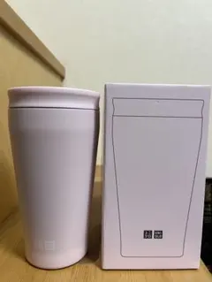 【UNIQLO／ユニクロ】ノベルティ タンブラー ピンク／フタ付き・箱あり