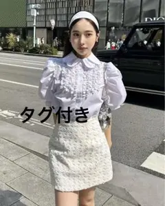 Bibiy CORA PUFF BLOUSE ホワイト Bibiy. CORA PUFF BLOUSE - メルカリ