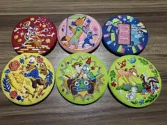 ディズニー　刺繍缶バッジ　6点セット