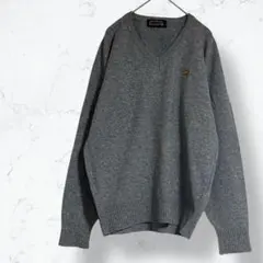 (№1988)Jack Nicklaus ニット グレー M Vネック 春秋冬