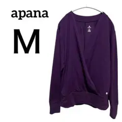 apana 【Ｍ】アパナ パープル Vネック トレーナー