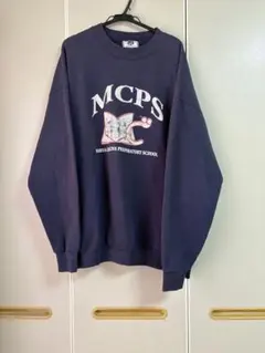 Lee リー USA製 XL カレッジ系スウェット 茄子紺
