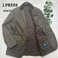 美品【ジェイプレス】キルティング テーラード ジャケット エルボーパッチ LL