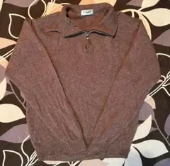 LACOSTE クロコダイル 茶色 ニット ハーフジップ