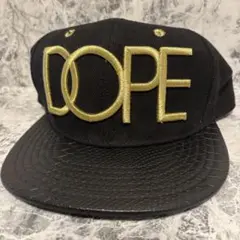 DOPE ドープ スナップバックキャップ 黒/金