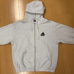 XLARGE グレー フード付きジップパーカー