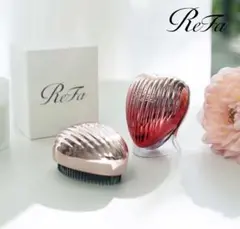 新品未開封⭐︎MTG リファハートブラシレイ ローズゴールド ミラー付 クリスマス