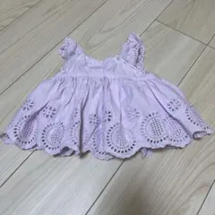 ベビー用 ラベンダーカラー 刺繍ワンピースのサムネイル