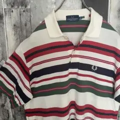 t*o様 【FRED PERRY】 別注ポロシャツ 半袖ストライプ Lサイズ - メルカリ