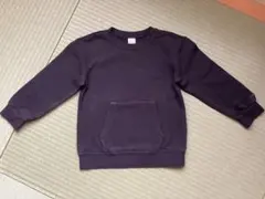 [未使用品]　petit main 秋冬　トレーナー　黒　長袖　110　子供服のサムネイル