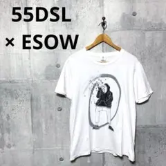 55DSL × ESOW 画狂中年 プリントT Tシャツ M ホワイトのサムネイル