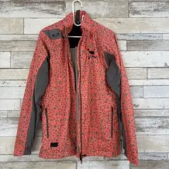 Oakley 幾何学模様ジャケット オレンジ系 オークリースカルゴルフ　サイズM