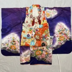 七五三　3歳　5歳　着物　紫　アンティーク　被布