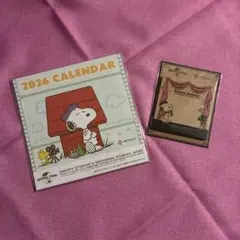 スヌーピー 2026年 卓上カレンダー＆クラフト付箋セット　日生