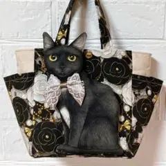 コヤンイサムチョン 赤ちゃん猫と友達 ハンドメイド トートバッグ