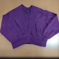 パープル カーディガン