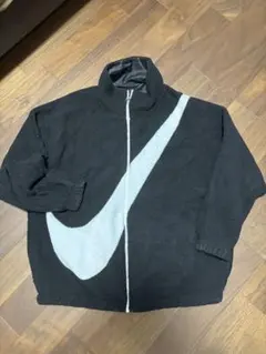 Nike SWOOSH フリースジャケット リバーシブル　ビッグロゴ　M ナイキ