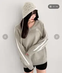 Heather グレー　ニット