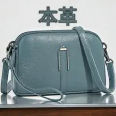 ショルダーバッグ 本革 レディースバッグ 肩掛け 斜め掛け 大容量 新品 水色