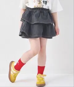 pairmanon ペアマノン ガールズ ティアード デニムスカッツ