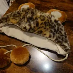 ユニバ USJ ファンキャップ 豹柄 レオパード ファー