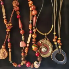値下げ中 まとめ売り 民族風 ネックレス ペンダント 5点