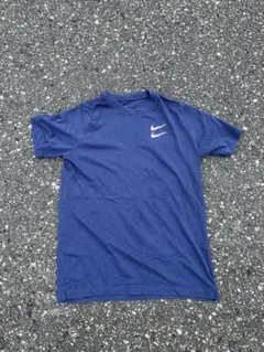 00s NIKE ダブルスウッシュ 古着Tシャツ ネイビー