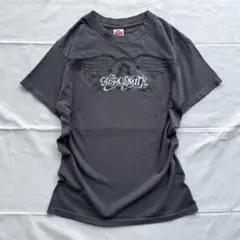 エアロスミス Aerosmith バンドTシャツ ロックT S グレー 短丈