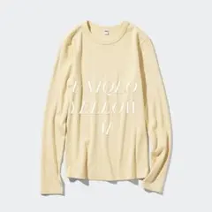 UNIQLO ソフトリブクルーネックT イエロー Mサイズ