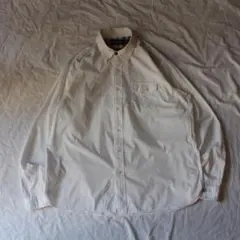 美品 90s Ralph Lauren コットン 白シャツ ホワイト ポロ XL
