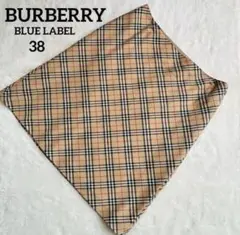 【極美品】バーバリーブルーレーベル　ノバチェック柄スカート ウール混　38
