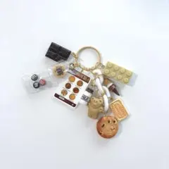 新作】じゃらじゃらキーホルダー ナッツドーナツ ブラウン アメリカン