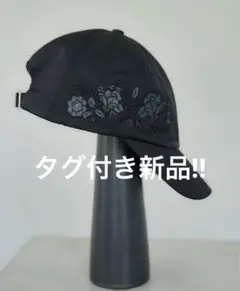 HARE Flower刺繍CAP ブラック
