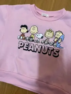 スヌーピー 裏起毛トレーナー　ピンク 90 PEANUTS
