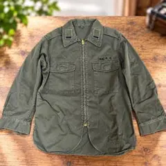 防衛庁 1975年 作業服上衣 5号 オリーブ 補修あり 自衛隊