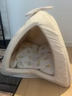 犬 猫 ペットハウス ペットテント 折りたたみ クッション付き 子犬 小型犬のサムネイル