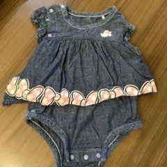 ディズニーベビー、デニム風ロンパース 80サイズ