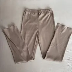 GU リブスリットストレートパンツ