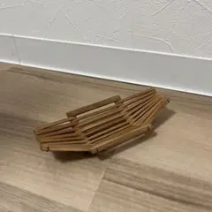 竹製 おしぼりトレイ