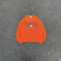 90s TEAM スウェット カレッジ シャーベットオレンジ メンズ Y2K