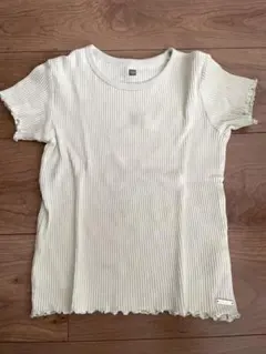リブ編み　ミントグリーンTシャツ　120のサムネイル