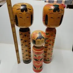 木製鳴子こけし 3体セット