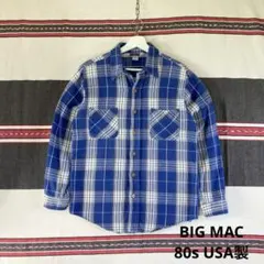 80s BIGMAC ビッグマック ネルシャツ ヘビネル USA製 チェック柄