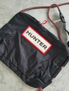 未使用　HUNTER　黒 ショルダーバッグ　ブラック　ハンター　斜めがけのサムネイル