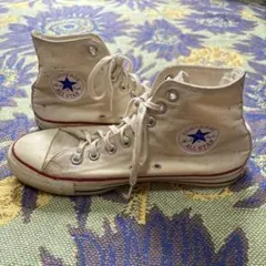 90s CONVERSE ALLSTAR 生成 ベージュ ハイカット USA製のサムネイル